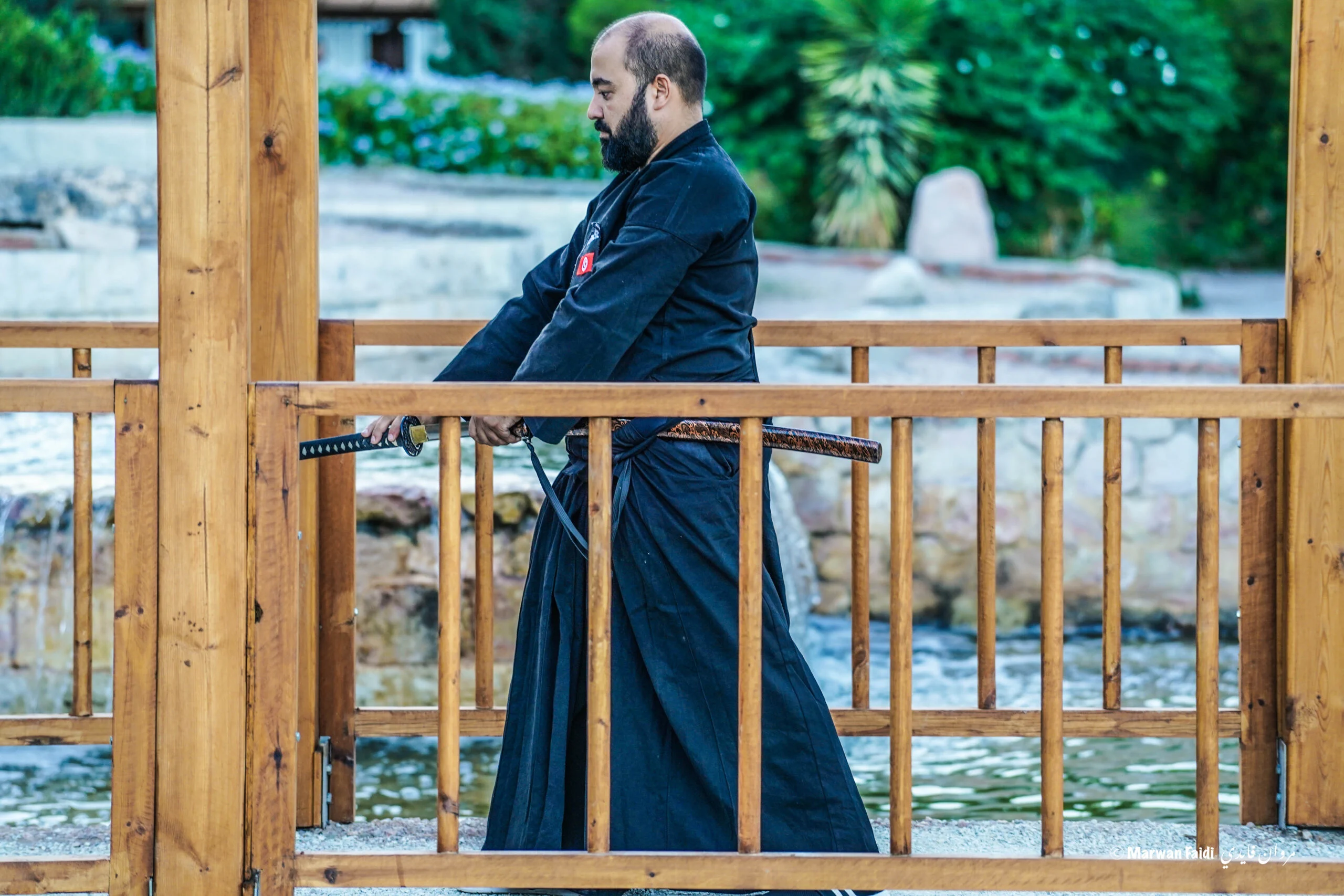 Iaidō practitioner during the Japanese Garden demonstration